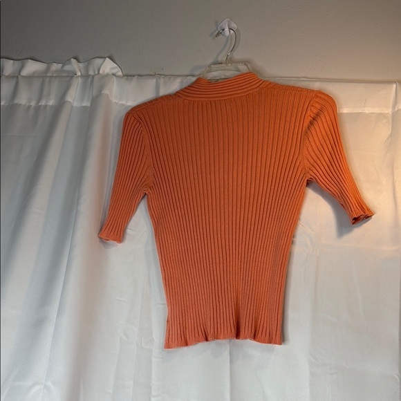 George Orange Ribbed Knit Top - Picture 5 of 7